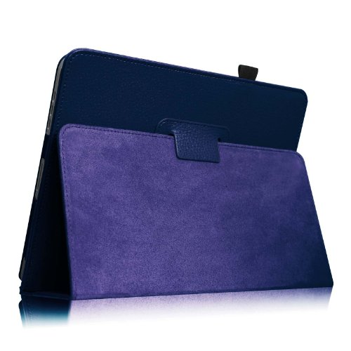 Fintie Apple iPad 1 Hülle Case Schutzhülle Etui Tasche – Folio Slim Fit Ständer Kunstleder Smart Cover mit Stylus Loop für iPad 1st Generation, Marineblau - 5