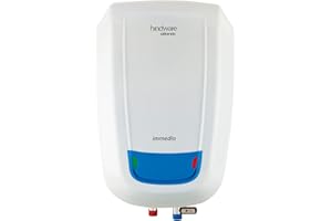 Hindware Atlantic Immedio 5L Water Heater, Wall Mounting, White & Blue