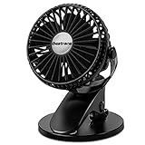 🌀 Einzigartiges Design: Origineller, modischer, leistungsstarker, aber leiser Clip-Tischventilator. Eleganter schwarzer Körper mit schwarzer Klinge heben es hervor, Sie brauchen einen coolen ventilator!