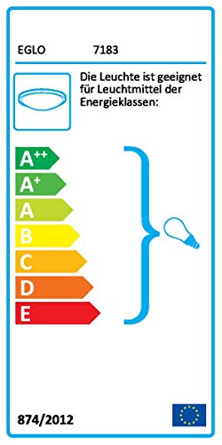 EGLO SALOME Wand-/Deckenleuchte, Stahl, E27, 60 W, messing