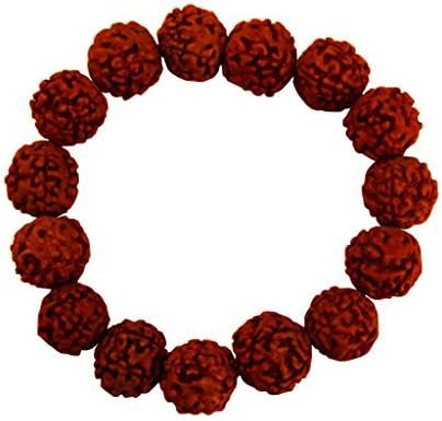 Mens Fashion Religious Jewellery Brown Unisex Panch Mukhi Rudraksha Bracelet