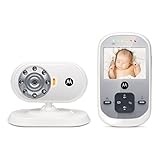 Motorola MBP 622 Video Babyphone mit 2.4 Zoll Farbdisplay und bis zu 300 Meter Reichweite, weiß