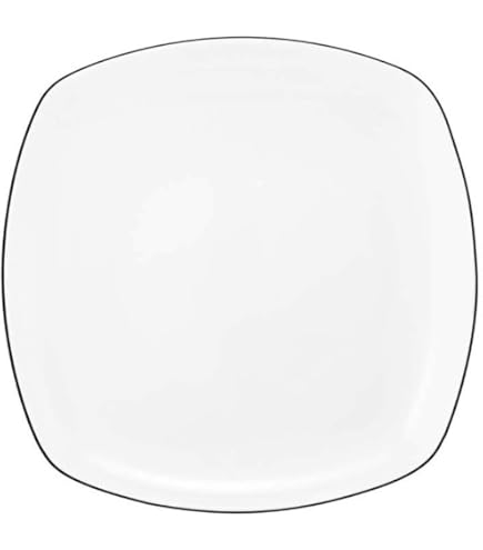 Seltmann Weiden LIDO Black Line 10826 Brotteller eckig 17,5 cm 6 Stück