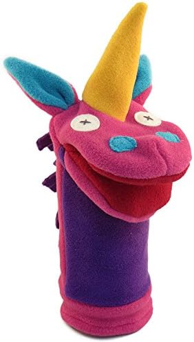 Cate and Levi 12" Handmade Softy Unicorn Hand Puppet (100% USA Polar Fleece)