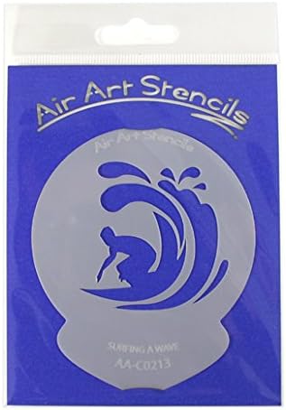 Surfing A Wave Cupcake Stencil Reusable & Flexible for Cakes & Crafts