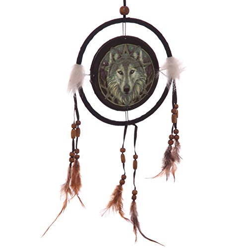 Faszinierender Traumfänger mit Wolf ~ Design Lisa Parker ~ Ø ca. 16 cm
