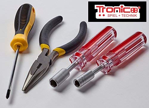 Tronico 10400 - Profi Werkzeug Set für Tronico Metallbaukästen, 4 teilig