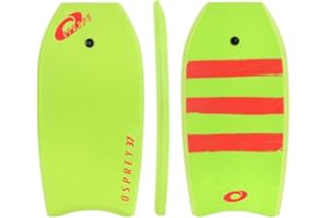 Osprey Bodyboard for Teens and Adults, Lightweight Deck Boogie Board with Leash, Durable Core for Surfing & Bodysurfing