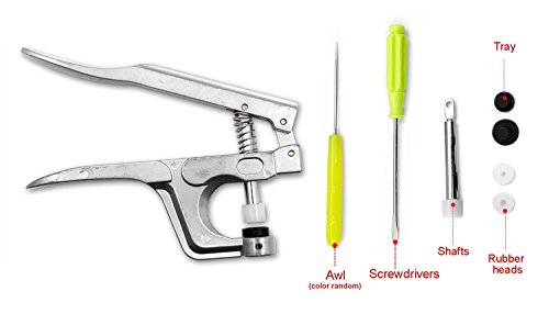 SNAP Zange + T5 Druckknoepfe, Aodoor 300 Set T5 Plastikdruckknöpfe Druckknopf in 20 Farben und eine Zange Buttons für Scrapbook Naehen DIY Basteln - 6