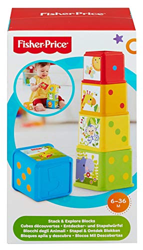 Fisher-Price Cubes Découvertes, jouet pour bébé à empiler et à emboîter, 6 mois et plus, CDC52 – Image 8