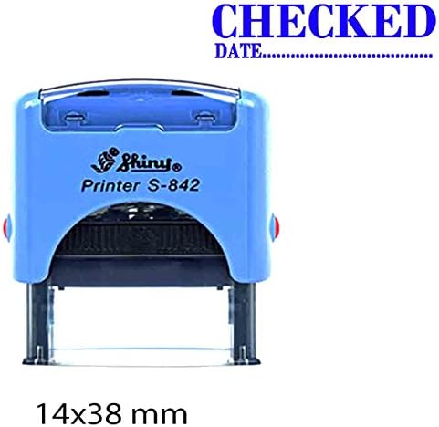 CHECKED WITH DATE Shiny Self Inking Rubber Stamp Office Stationary