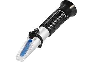 Acouto Brix Meter, Sugar Testing Kit, Professional 0-90% Brix Refractometer Handheld Beer Milk Fruit Sugar Tester Meter
