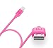Produktbild equinux tizi flip - Lightning Ladekabel mit doppeltseitigem USB-Flip Stecker (50cm, pink) offiziell von Apple 'Made for iPhone, iPad und iPod (MFI)' zertifiziert, Daten- und Ladekabel mit doppelseitigem, reversible Stecker. Perfekt für iPhone X, iPhone 8, iPhone 8 Plus, iPhone 7, iPhone 7 Plus, iPhone 6S, iPhone 6S Plus, iPad, iPad Pro