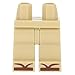 Produktbild LEGO 5 x Hüfte und Beine mit rotbraunen Zori Sandalen Beige