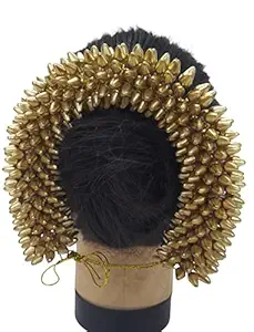 Beauty Tool Hair Accessories Easy Hair Styling Golden Gajra for Girls Hair Accessory Set Bun Clip (Gold)