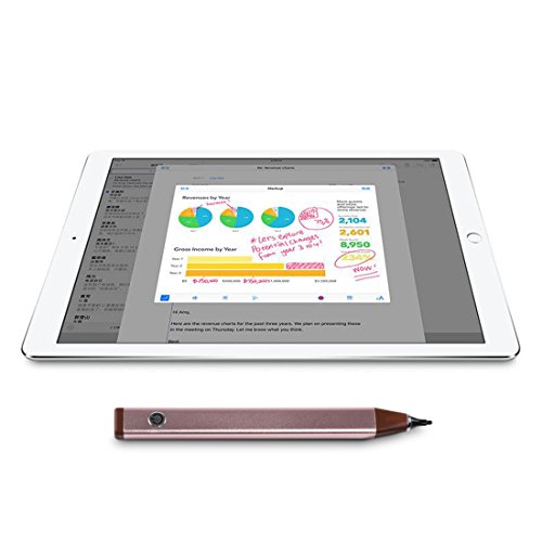 Stylus Stift, Touchscreen Eingabestift , Wrcibo USB Aufladbar Kapazitiver Eingabestift Stylus Touch Pen Touch Screen Zeichnen- und Schreibstift, Feine Präzision Kugelschreiber für Touch-Screen-Smartphones & Tablets (Rose-Gold) - 4