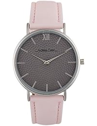 Reloj Female Andreas Osten movimiento cuarzo esfera gris 36 mm y pulsera Beige piel ao-256