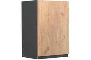 Vicco pensile da cucina R-line, Quercia dorata/Antracite, 40 cm Forma a J