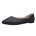 Produktbild jfhrfged Damenmode einfarbig Flache Schuhe Bequeme Wilde Pendlerschuhe (Schwarz, 35)