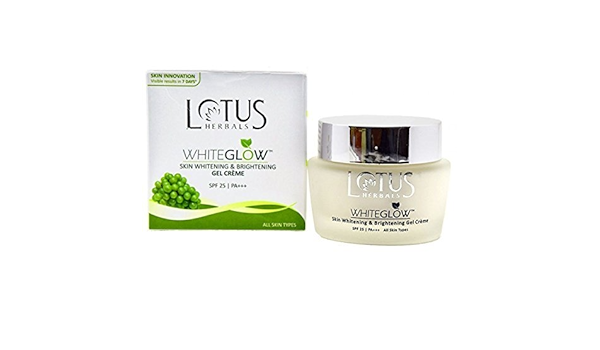 lotus herbals whiteglow skin whitening & brightening gel crème