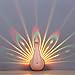 Produktbild OOFAY Pfau Projektionslampe,LED-Pfau Beleuchtet/Bewegliches Ligh Für Baby-Raum, Moderne Deko-Schlafzimmer-USB-Projektions-Lampe, Wohnzimmer, Schlafzimmer, Kinderzimmer, Büro,Pink