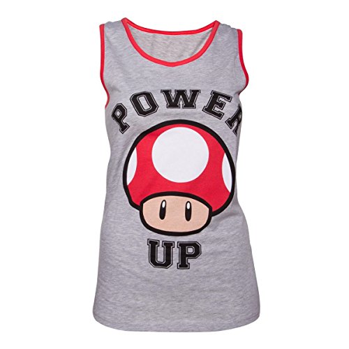 Preisvergleich Produktbild Nintendo Roter Pilz Tank Top (Damen) -M- Grau