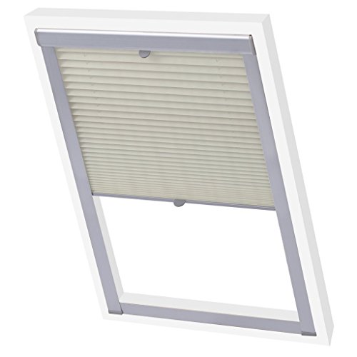 vidaXL Faltstore für Velux Plissee Faltrollo Faltstores Jalousie Creme P08/408/PK08 - 3