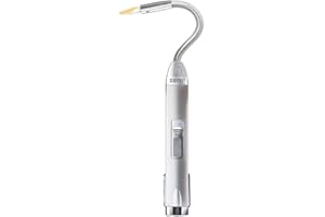 ‎ZIPPO Zippo Zapalniczka, z Możliwością Napełniania Gazem, Długa Elastyczna Szyjka, Gumowana, optymalna Zapalarka do Świec, Srebrna