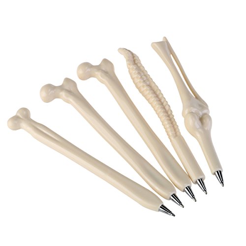 FENICAL 10pcs Neuheit Knochen Design Ballpiont Kugelschreiber mit schwarzer Tinte, für Künstler, Schule, Büro - 3