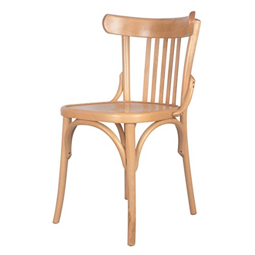 Decoración Vintage Burdeos - Silla de madera, 40 x 40 x 47 cm, altura