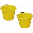 Set Of 3 Strong Plastic Builders Bucket - 14L/3 Gallon Ultipurpose