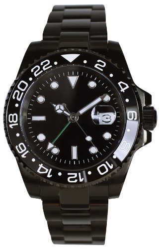 PARNIS Modell 2032 GMT Automatik Herrenuhr Edelstahlgehuse und Armband 41mm Datumslupe Datumsanzeige zweite Zeitzone PARNIS Modell 2032 GMT Automatik Herrenuhr Edelstahlgehuse und Armband 41mm Datumslupe Datumsanzeige zweite Zeitzone