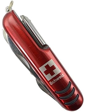 Taschenmesser mit Schweiz Lasergravur (rot)