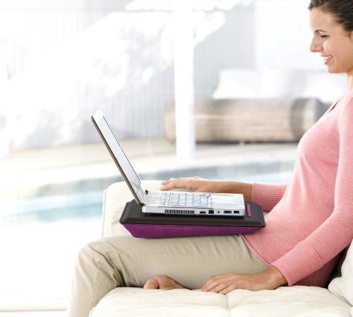 Belkin Cushdesk Kniekissen Unterlage (für Notebooks bis zu 46,7 cm (18,4 Zoll)) espresso/fuchsia - 4