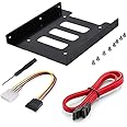 DEEPFOX Mounting Kit- 2.5 to 3.5 Hard Drive Adapter Internal Hard Drive Mounting Kit,for 2.5 Inch SSD Laptop Drives & 3.5 Inc