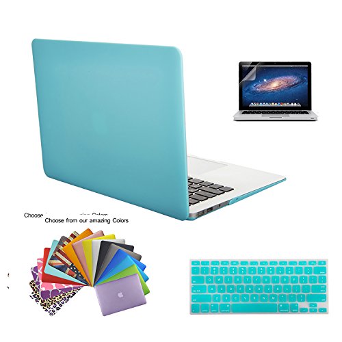 Macbook Air 11 Hülle,TECOOL [Ultra Slim Serie] Plastik Hartschale Schutzhülle Snap Case,Silicon Tastatur Abdeckung und Schirm Schutz Tasche Cover Zubehör für Apple MacBook Air 11.6 Zoll - Türkis