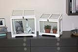  Gewächshaus-Set 2tlg. Holz/Glas, 39x24x40,5cm