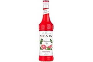 MONIN Premium Pink Grapefruit Syrup 700ml for Cocktails and Mocktails. Vegan-Friendly, Allergen-Free, 100% Natural Flavours and Colourings