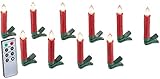 10 LED-Kerzen inklusive Infrarot-Fernbedienung mit Knopfzelle und deutscher Anleitung. Weihnachtsbaumkerzen LED - Außerdem relevant oder passend zu: Funk Fernbedienungen, Lichterketten, Weihnacht, Dimmer, Kerze