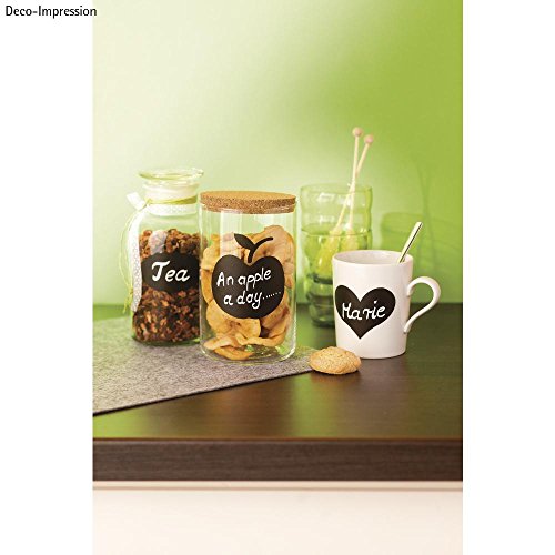 Rayher Hobby 38806000 Tafelfarbe Glas und Porzellan, Flasche 59 ml, schwarz - 2