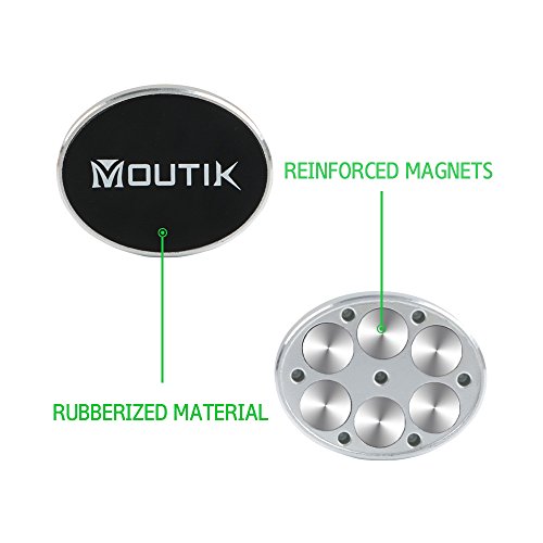 MoutikÂ® Supporto Smartphone Magnetico Adesivo Universale Auto Magnete Portable per iPhone7 / 7plus/ 6s/ iPhone 6 / 6 Plus/ 6s Plus / 5 / 5S / 5C / 4 / 4S, Samsung Galaxy S6 / S5 / S4