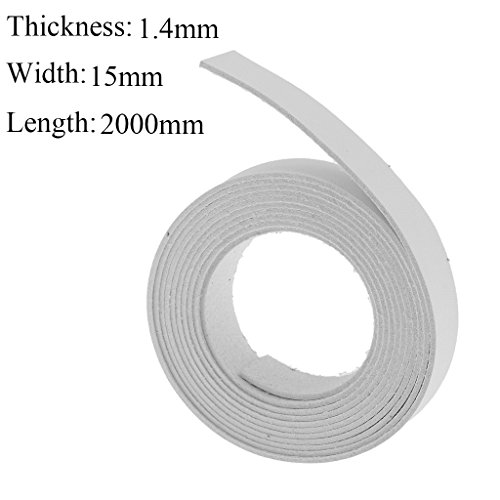 MagiDeal 2 Meter Lang DIY PU- Lederband Lederriemen Flach Bänder Streifen 15mm farbe auswahl – Weiß, 1,5cm x 2 meter - 8