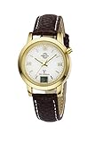 Master Time Funk Quarz Damen Uhr Analog-Digital mit Leder Armband MTLA-10299-13L