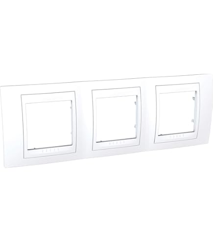 Plaque De Finition Blanche 3 Postes Schneider UNICA PRO - Référence NU400618, Neuve Sous Emballage