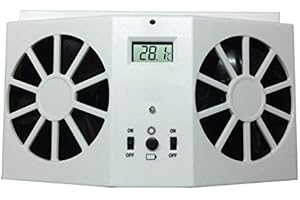 ‎TOTMOX TOTMOX 12-V-Solar-Auto-Lüfter-Kühlsystem, Auto-Abgasheizungs-Kit mit eingebautem wiederaufladbarem Akku, faltbares, verstellbares Solarpanel