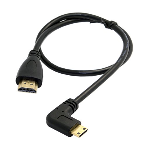CY DC DV & Tablet TF101 90 Grad links gewinkelt Typ C Mini HDMI zu HDMI Kabel 0,5 m
