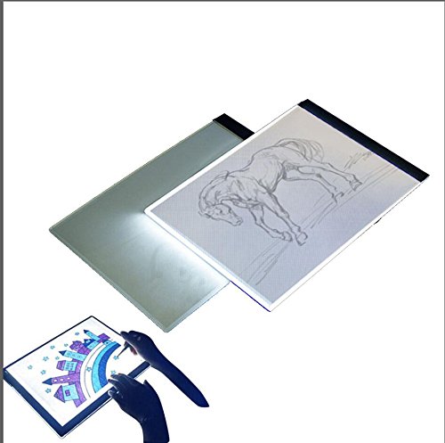 Leuchttisch,REDKINDER A4 5mm schlank Größe Leuchtkasten ,Leuchtbrett für Zeichnen und Abpausen Tattoo Quilting Leuchttisch USB-Lade Cartoon-Skizze Kalligraphie Tattoo Zeichnung - 5
