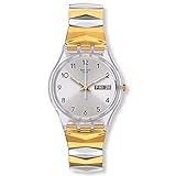 Swatch Damen Digital Quarz Uhr mit Edelstahl Armband GE707B