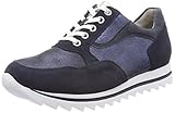  Waldläufer Damen Haiba Oxfords, Blau (Velour Glitter Margo Glit Deepblue Notte), 38 EU