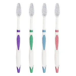 aquawhite Sensitive Toothbrush, Ultra Soft Bristles, Pack of 4.(Color may vary)